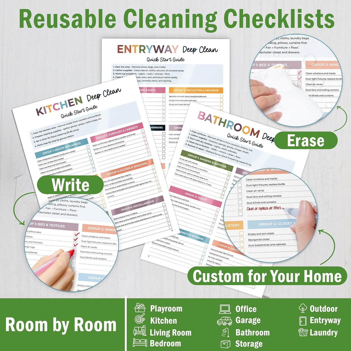 ADHD Cleaning Planner - Cleaning Schedule and Checklist Organizer for Adults and Teens - Daily, Weekly & Monthly Household Cleaning Checklist for ADHD Minds - Stress-Free Housework