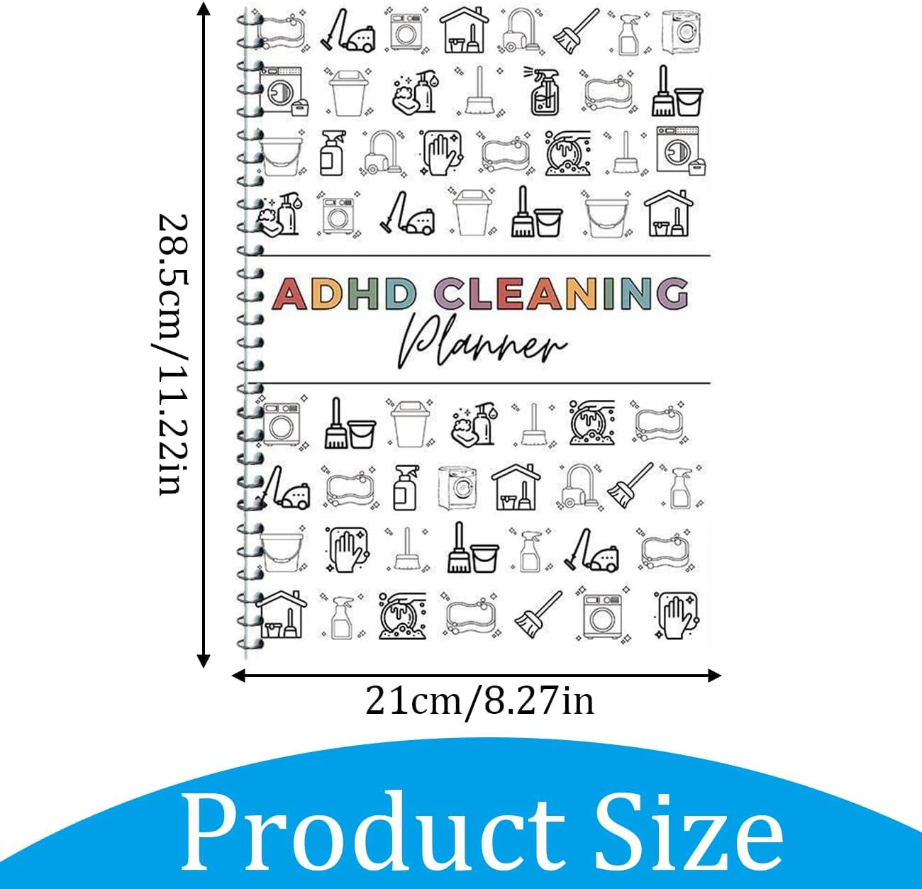 Adhd Cleaning Planner, Editable Adhd Cleaning and Organizing Planner DIY Cleaning Schedule Notebook for Adults Home Chore Chart Adhd Daily Planner