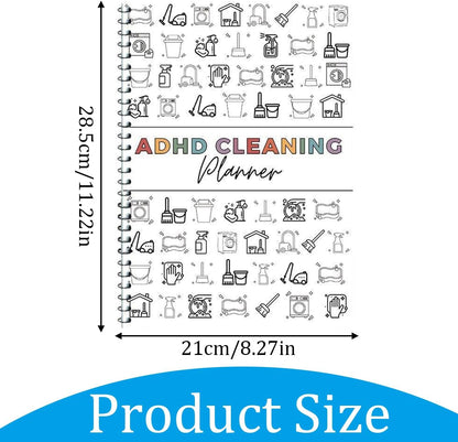 Adhd Cleaning Planner, Editable Adhd Cleaning and Organizing Planner DIY Cleaning Schedule Notebook for Adults Home Chore Chart Adhd Daily Planner